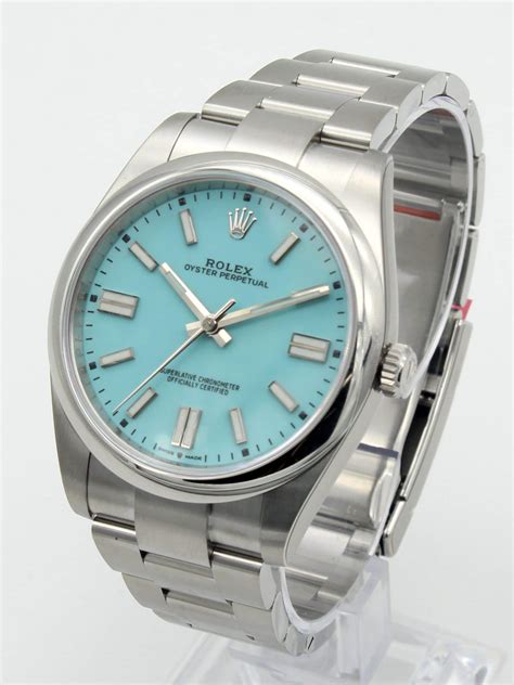 rolex men's watch blue|Rolex tiffany blue watch.